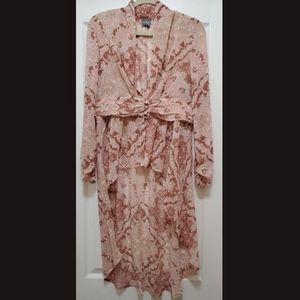 Floral long sleeve High-Low Shirt